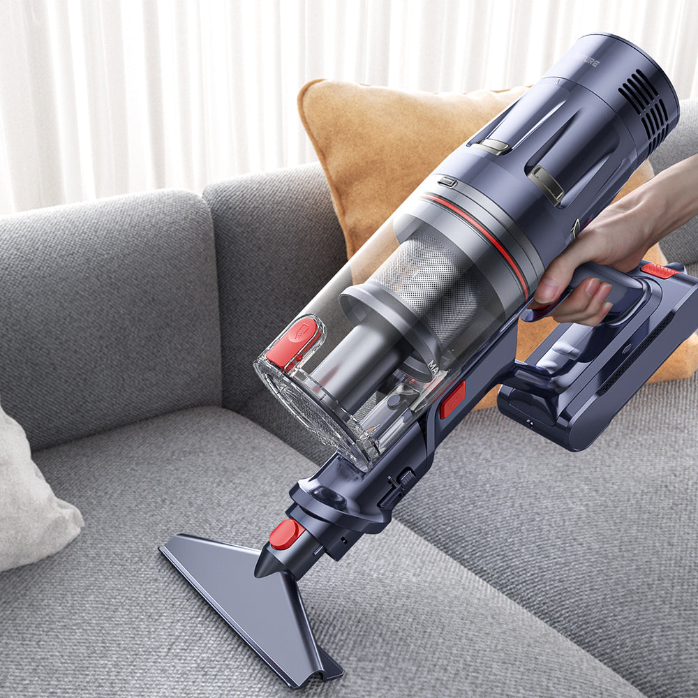 Buture BP20 cordless vacuum cleaner with exclusive Triangular Brush (sold separately), designed to easily clean hard-to-reach areas like corners, sofas, and living room crevices for a thorough and efficient cleaning experience.