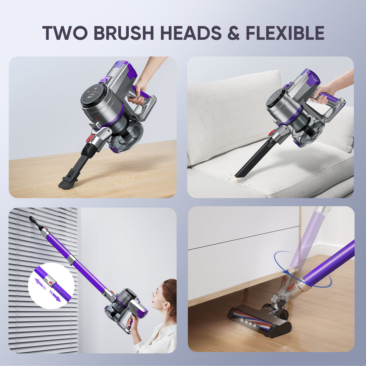 Buture VC10 Cordless 4-in-1 Stick Vacuum Cleaner 400W 38KPA with Touchscreen Cordless Vaccum