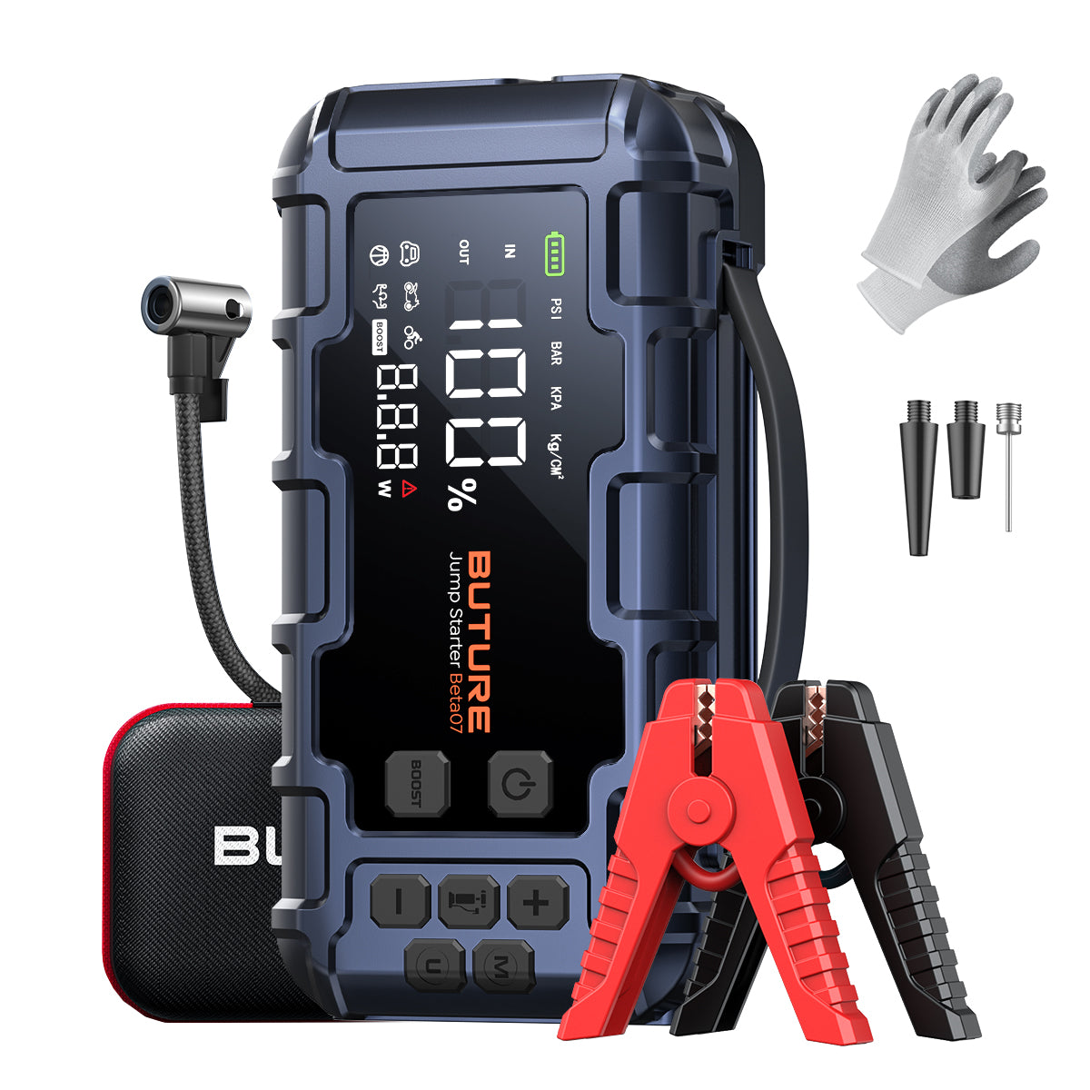 Buture Beta07 Car Jump Starter 6000A With 160PSI Air Compressor - Buture Official Site