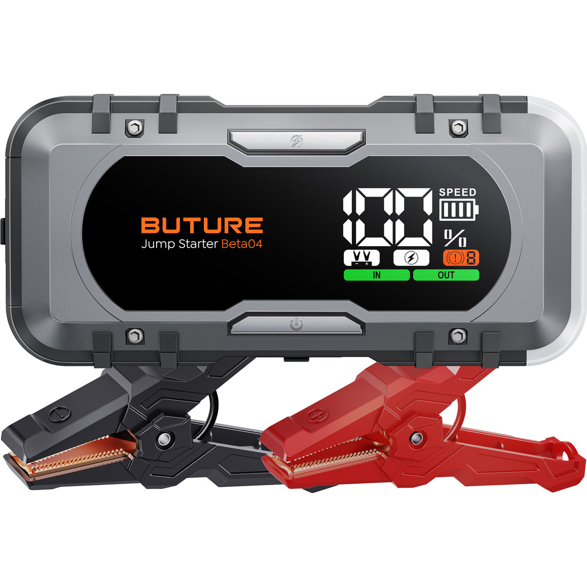 Buture Beta04 jump starter with high peak current and multiple safety protections for emergency vehicle battery boost