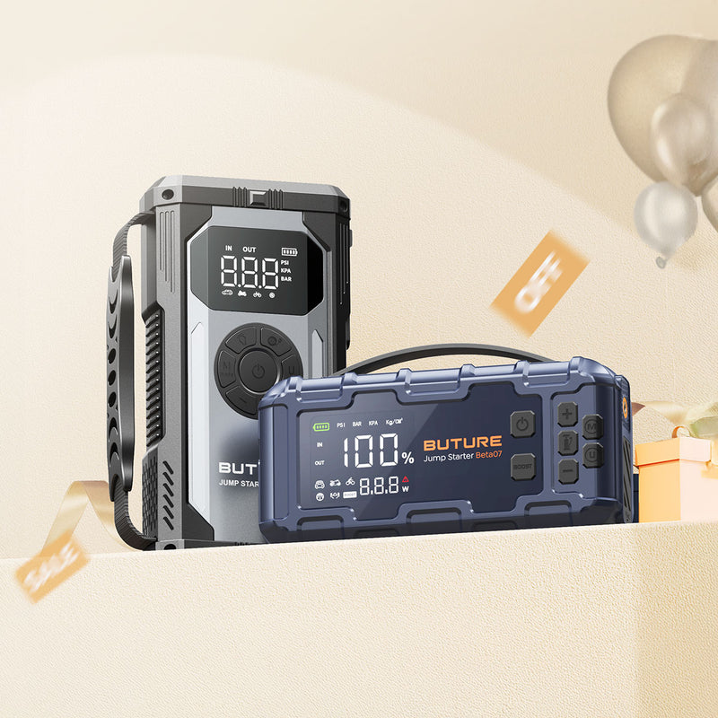 Enjoy great discounts on Buture portable lithium jump starter! From BR series to Beta series, you'll always find the one reliable and affordable jump starter for your vehicles.